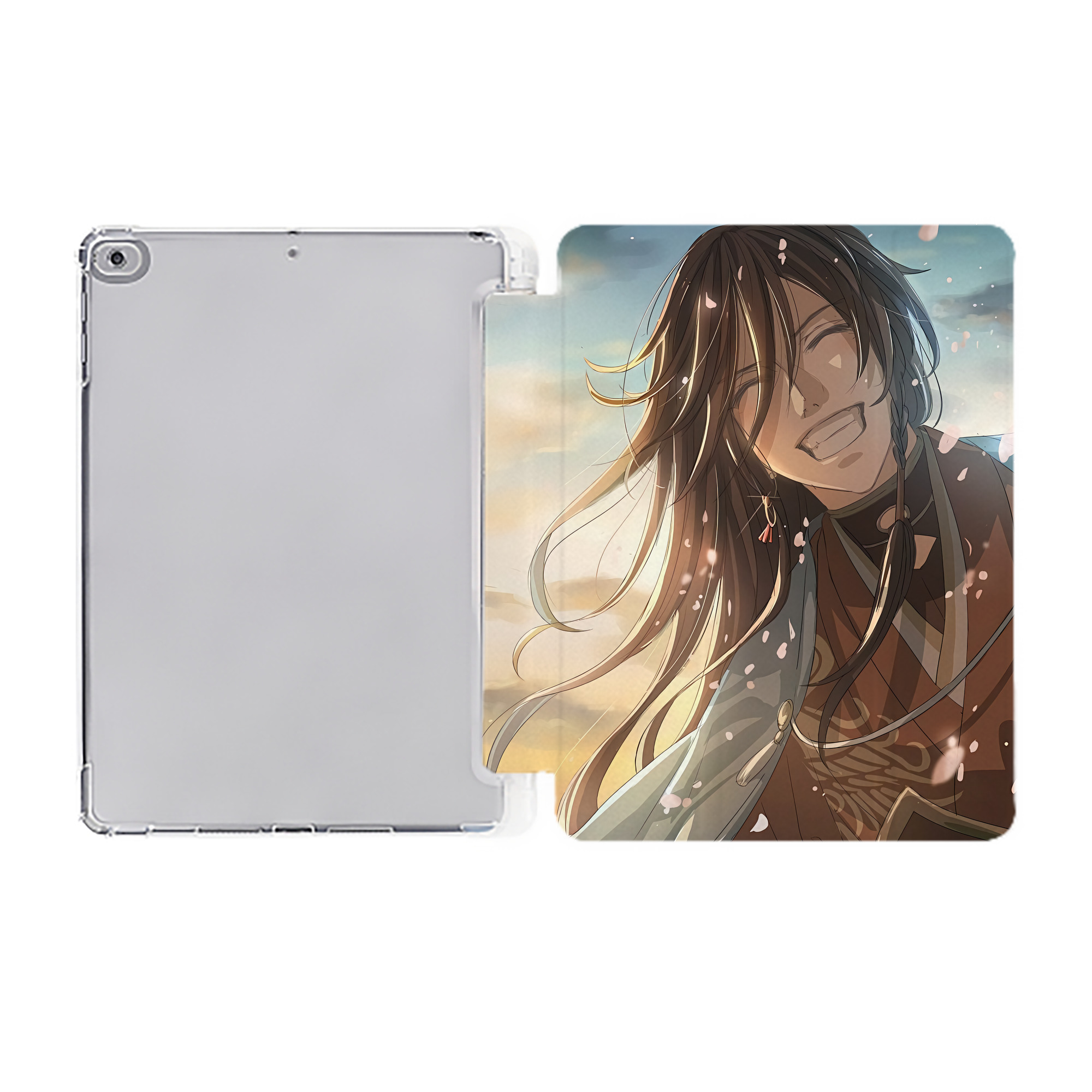 （画像用） 刀剣乱舞 Touken Ranbu IPad ケース ペン収納付き 三つ折りスタンド PUレザー×シリコン 対応機種9.5/10.5/10.9インチ